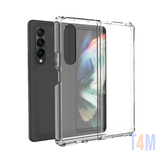 Capa de Silicone Dura para Samsung Galaxy Z Fold 4 5G Transparente