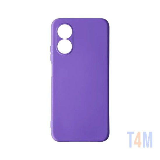 Funda de Silicona con Marco de cámara para Oppo A17 Púrpura