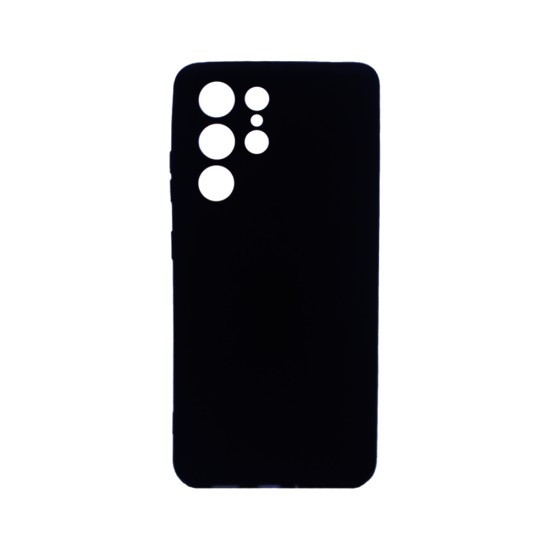 Capa de Silicone com Moldura de Câmera para Samsung Galaxy S21 Ultra Preto