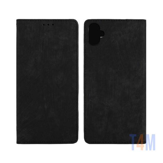 Capa Flip de Couro com Bolso Interno para Samsung Galaxy A05 Preto