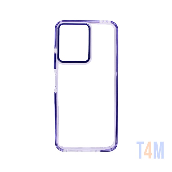 Funda de Silicona Dura Transparente para Xiaomi Redmi 13C/Poco C65 Púrpura