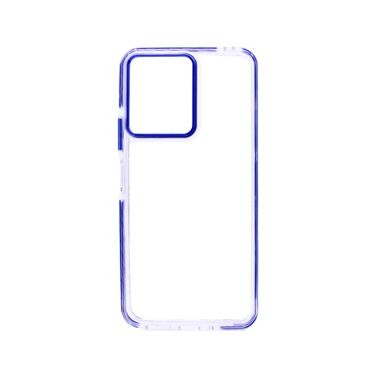 Capa de Silicone Dura Transparente para Xiaomi Redmi 13C/Poco C65 Azul