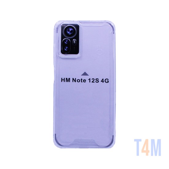 Capa de Silicone Dura com Moldura de Câmera para Xiaomi Redmi Note 12S 4G Transparente