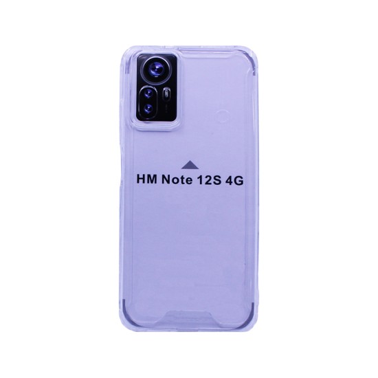 Capa de Silicone Dura com Moldura de Câmera para Xiaomi Redmi Note 12S 4G Transparente