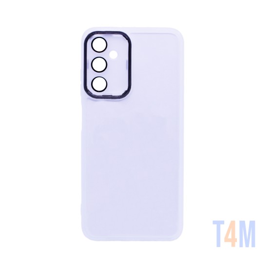 Capa de Silicone Transparente com Moldura de Câmera para Samsung Galaxy A05S Branco