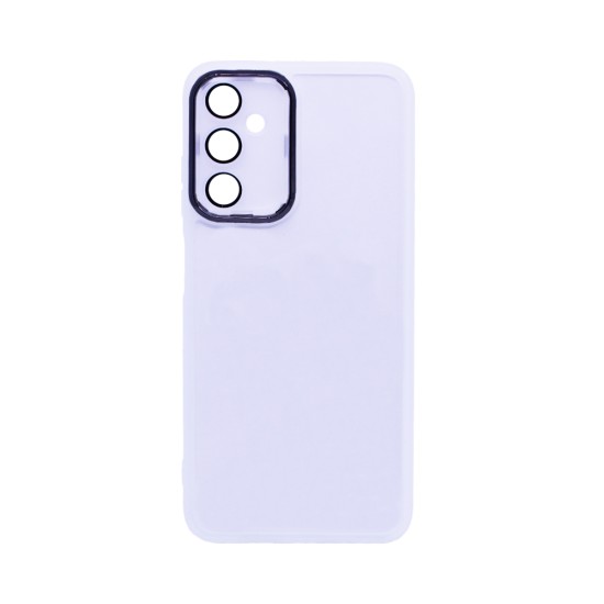 Capa de Silicone Transparente com Moldura de Câmera para Samsung Galaxy A05S Branco