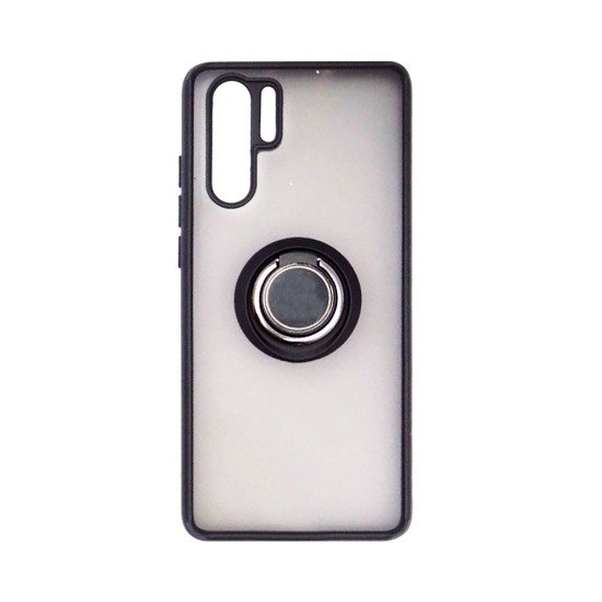 Capa com Anel de Suporte para Huawei P30 Pro Preto Fumado