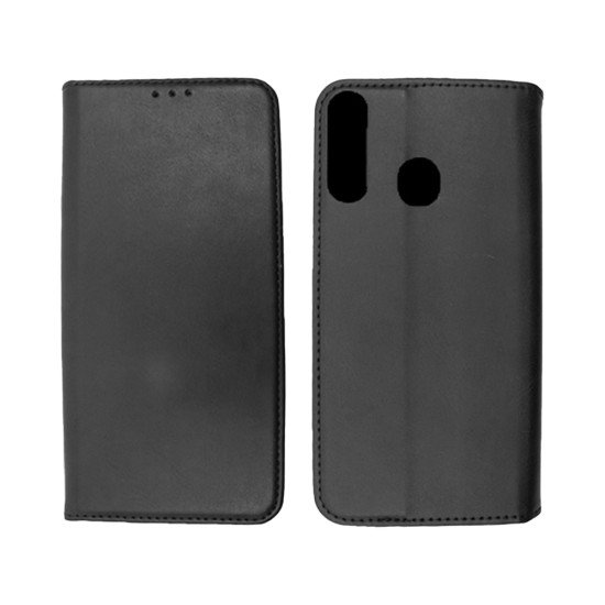 Capa de Couro com Bolso Interno para Alcatel 1S 2020/3L 2020 Preto