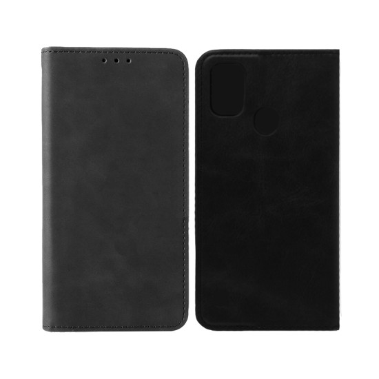 Capa Flip de Couro com Bolso Interno para ZTE Blade A51 2021 Preto