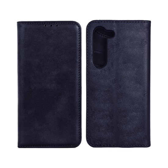 Leather Flip Cover with Internal Pocket for Samsung Galaxy A35 Black