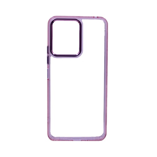 Capa de Silicone Transparente para Xiaomi Redmi Note 13 4G Rosa