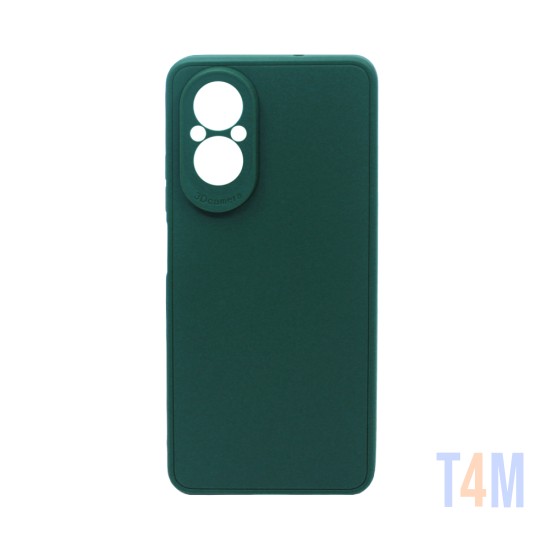 Funda de Silicona Suave con Marco de Cámara para Realme C67 4G Verde