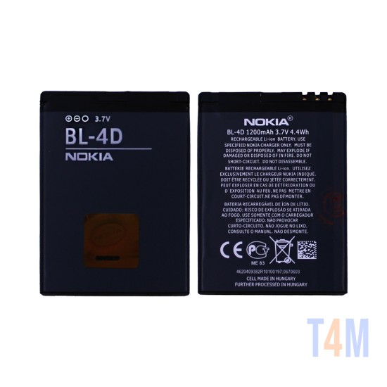 Bateria BL-4D para Nokia N97 Mini/Nokia N8/Nokia E7/Nokia E5 1200mAh