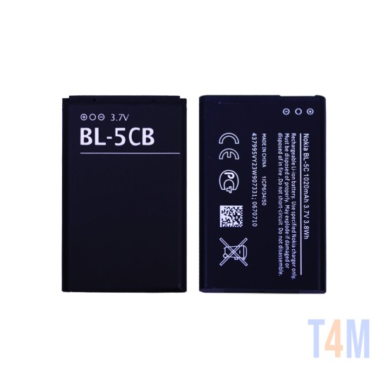Battery BL-5CB for Nokia 2300/2310/2323C/2330C/2600/2610/2626/2700C/2710 N/2730C/3100/3650/3660/5030/5130 XM/6030/6085/C1-01/E50/E60/N70/N70 ME/N71/N72/N91/N91 8GB/N-GAGE 800mAh