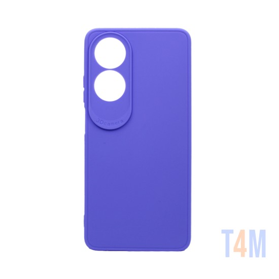 Capa de Silicone Macio com Moldura de Câmera para Oppo A60 4G Roxo