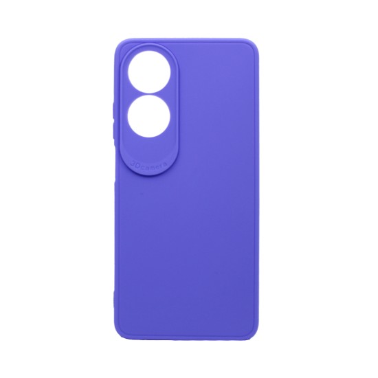 Capa de Silicone Macio com Moldura de Câmera para Oppo A60 4G Roxo