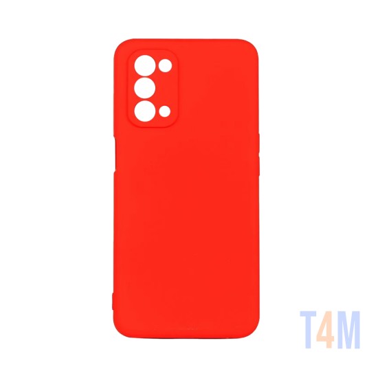 Capa de Silicone com Moldura de Câmera para Oppo A54 Vermelho