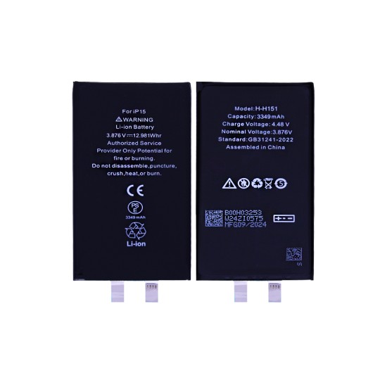 Battery without Flex for Apple iPhone 15 3349mAh