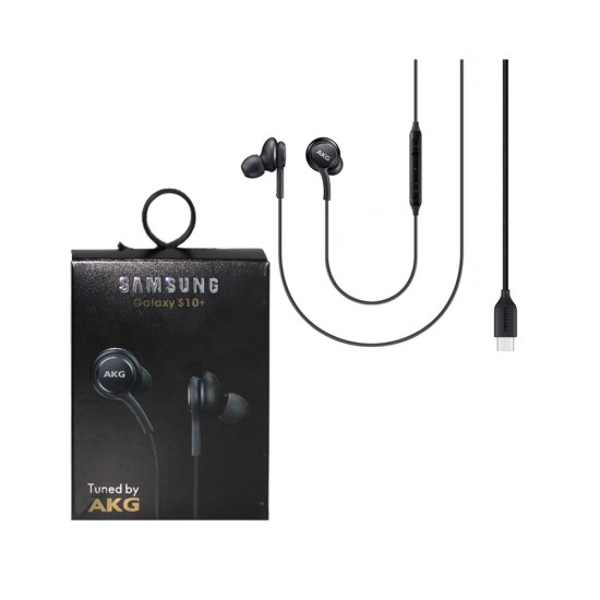 AUSCULTADOR SAMSUNG GALAXY S10 + AJUSTADO POR AKG TIPO-C JACK PRETO