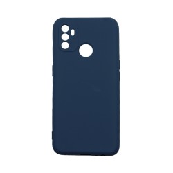 Capa de Silicone com Moldura de Câmera para Oppo A53 Azul Oscuro