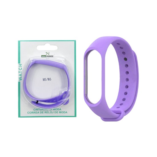 Silicone Bracelet for Smartwatch Xiaomi Mi Band M3/M4/M5/M6/M7 Purple