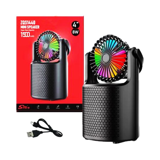 Sing-e Portable Wireless Speaker With Fan ZQS1440 Black