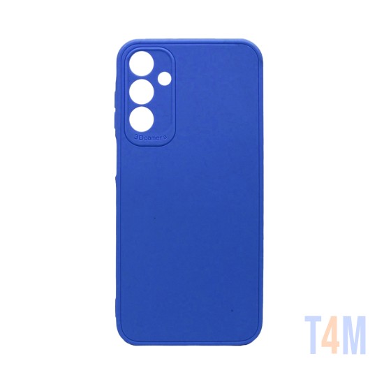 Funda de silicona suave con Marco de Cámara para Samsung Galaxy A35 Azul Oscuro