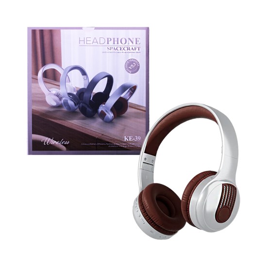 Wireless Headphones KE-39 Spacecraft Brown