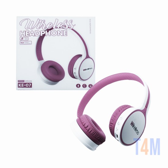 Auriculares Inalámbricos KE-07 Rosa