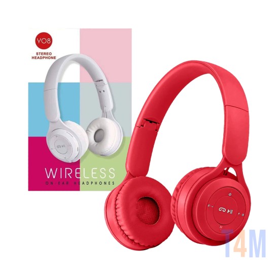 Auriculares Inalámbricos Y08 Rojo