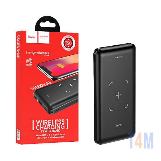 Power Bank Hoco J50 Surf com USB+Carregamento sem fios 10000mAh Preto