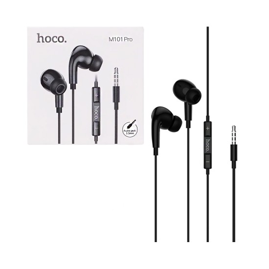 Hoco Wired Earphones M101 Pro Crystal Sound with Microphone 3.5mm 1.2m Black