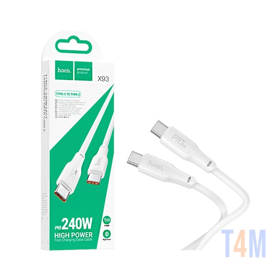 Hoco Cable X93 Force Type-C to Type-C PD 240W 5A 1M White