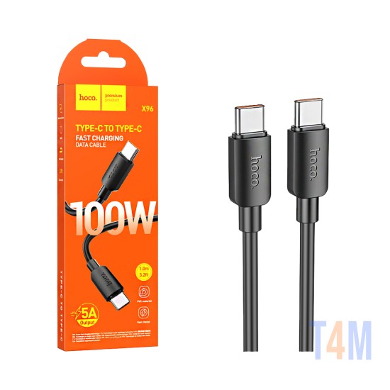 Hoco Cable X96 Hyper Type-C to Type-C PD 100W 5A 1M Black