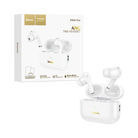 Hoco True Wireless Earbuds EW56 Plus Generoso ANC Noise Reduction White