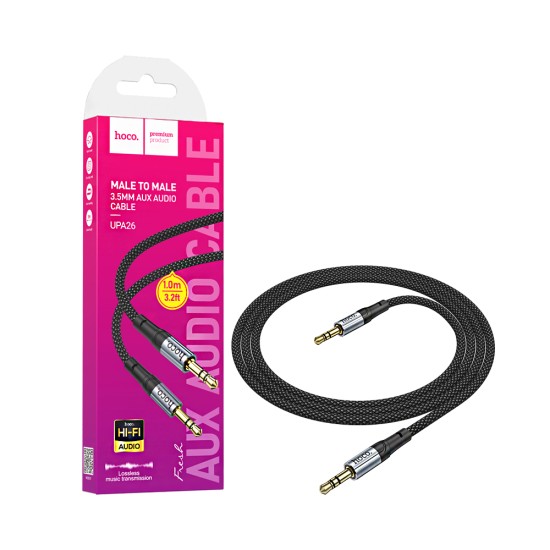 Hoco AUX Audio Cable UPA26 Fresh 1m Black