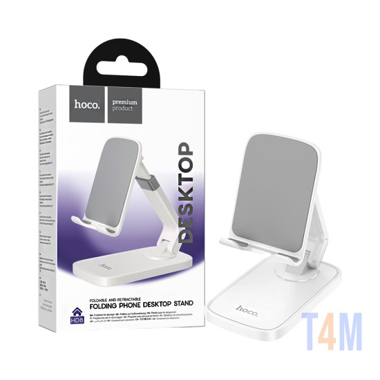 Suporte de Mesa Hoco HD8 Blackfish para Smartphone Branco