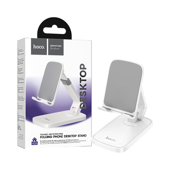 Suporte de Mesa Hoco HD8 Blackfish para Smartphone Branco