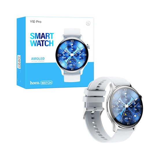 Hoco Smartwatch Y10 Pro 1.43" (Call Version) Bright Silver