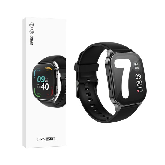 Hoco Smartwatch Y19 1.96" (Call Version) Bright Metal Gray