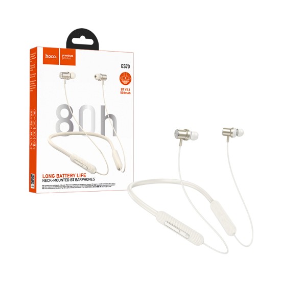 Hoco Neckband Earphones ES70 Armour Beige