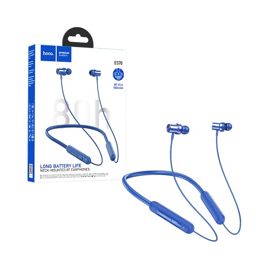 Hoco Neckband Earphones ES70 Armour Blue