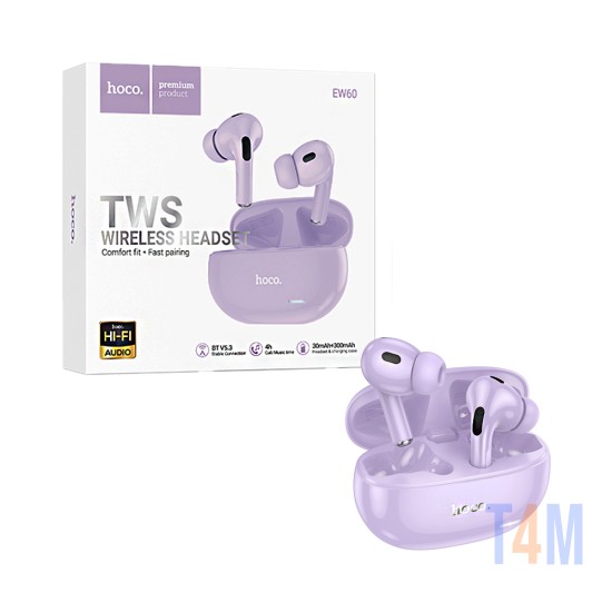 Auriculares True Inalámbricos Hoco EW60 Norman Púrpura