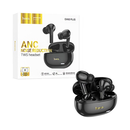 Hoco True Wireless Earbuds EW60 Plus Norman ANC+ENC Noise Reduction Black