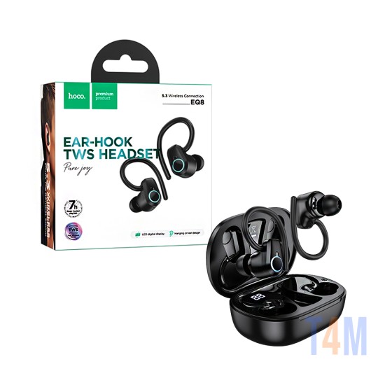 Auriculares True Inalámbricos Hoco EQ8 Pure joy Negro