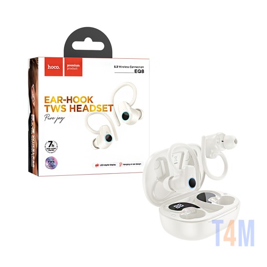 Hoco True Wireless Earbuds EQ8 Pure joy Milky White