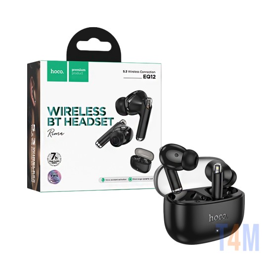 Hoco True Wireless Earbuds EQ12 Rima Black