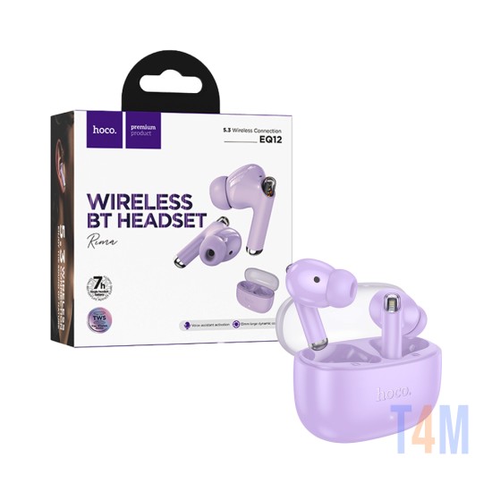 Hoco True Wireless Earbuds EQ12 Rima Purple