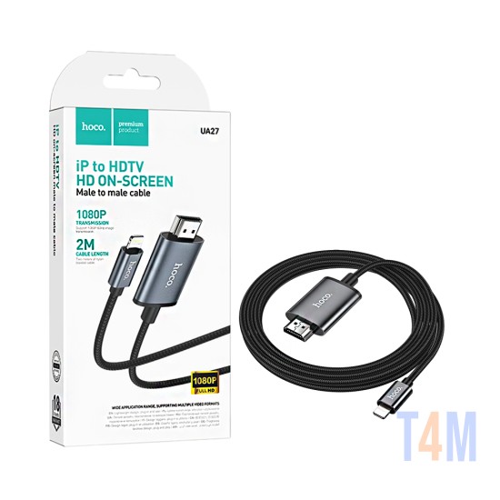 Cable Hoco UA27 Lightning a HDTV 2m Gris Metálico