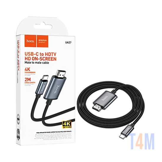 Cable Hoco UA27 Tipo-C a HDTV 2m Gris Metálico